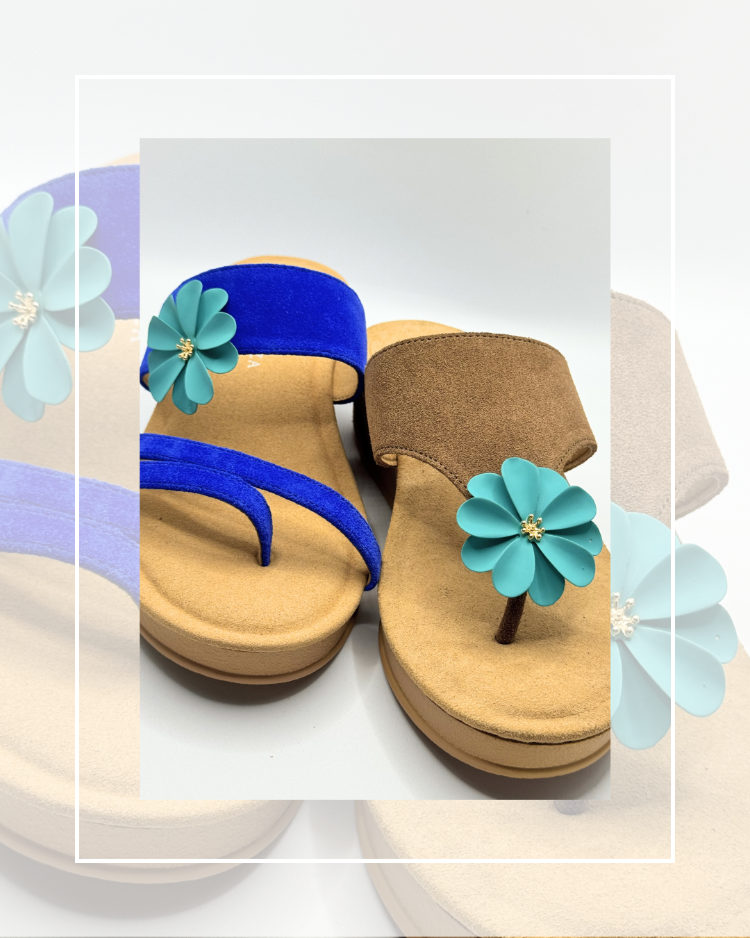 Clip On Metal Medium Flowers 6 Colours