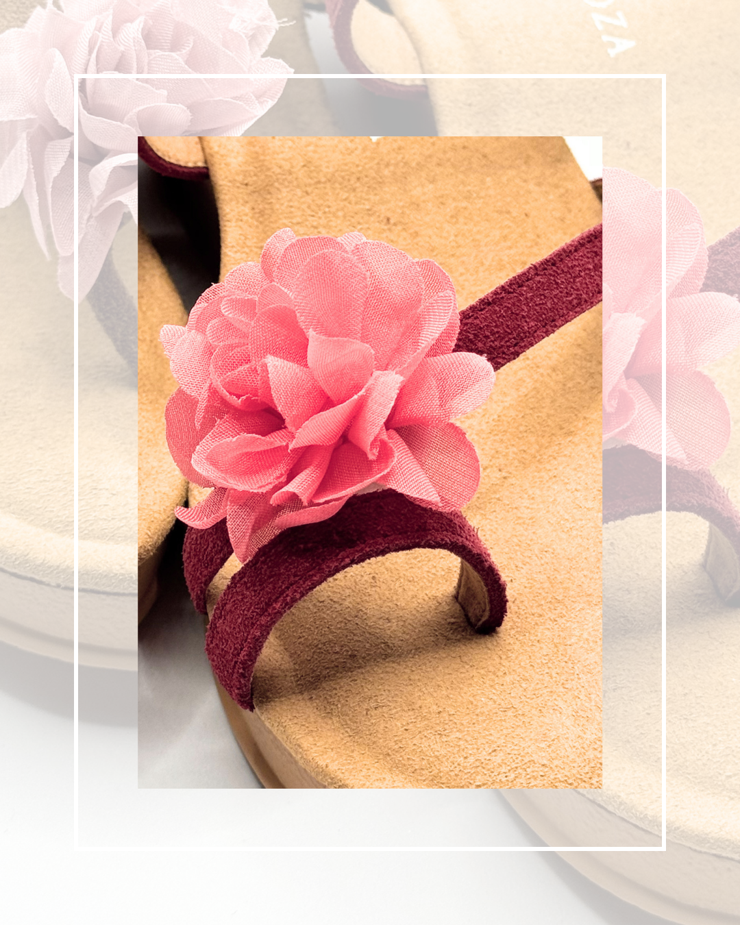 Clip On Material Medium Flowers in 7 Colours