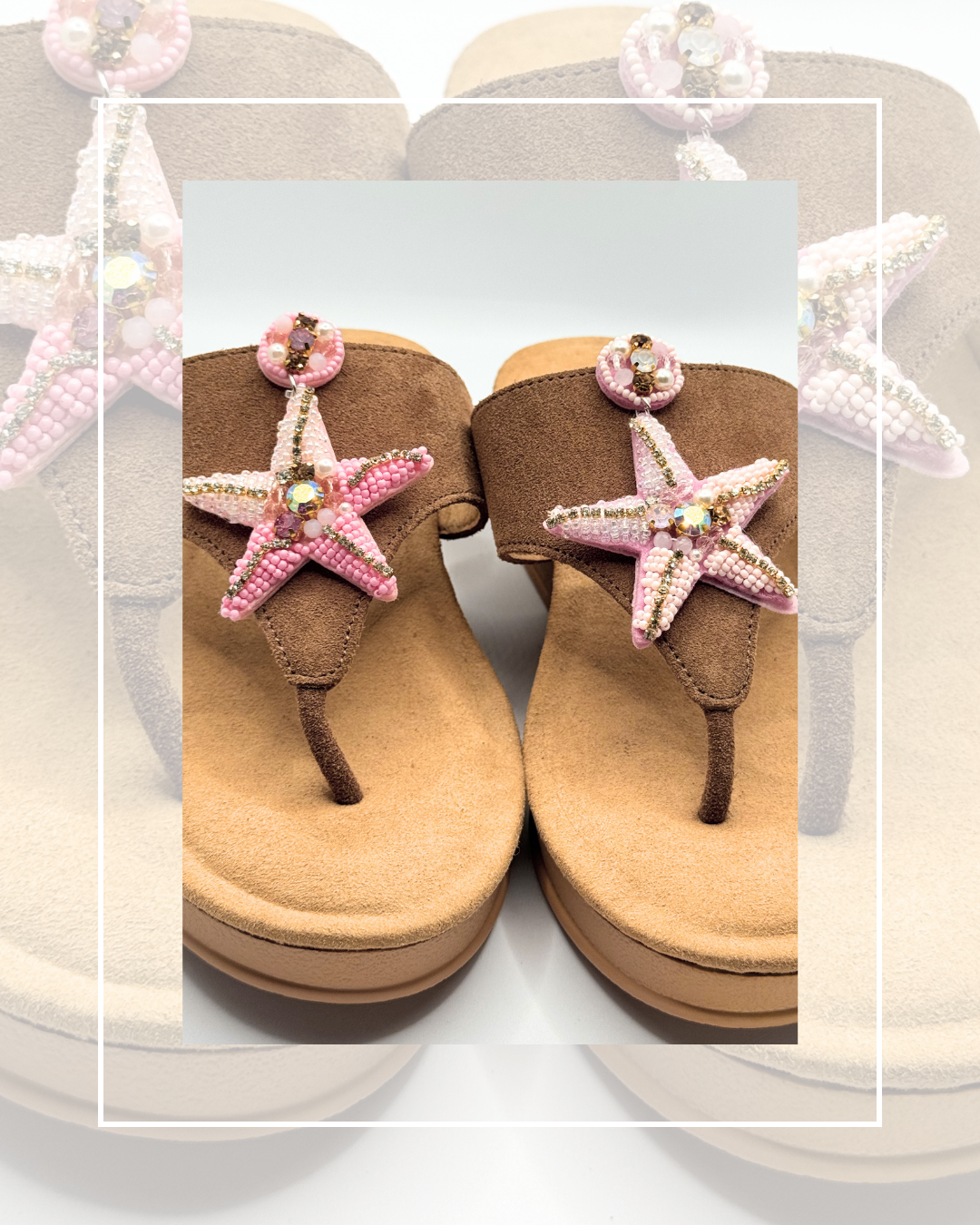 Clip On Beaded Felt Large Starfish 4 Colours
