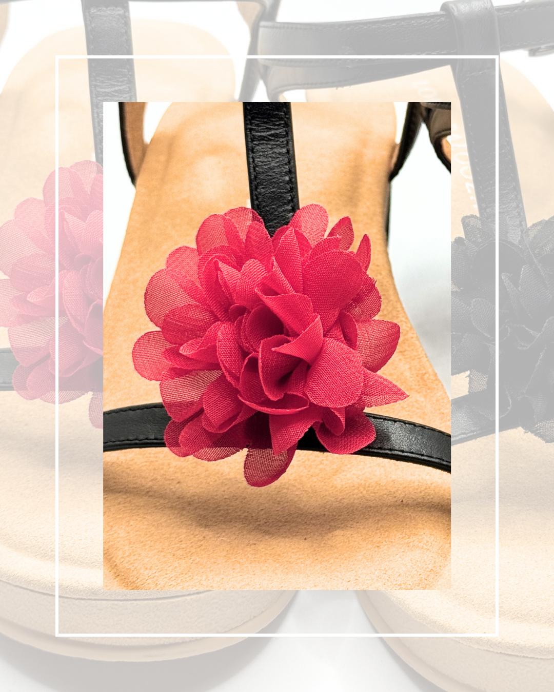 Clip On Material Medium Flowers in 7 Colours
