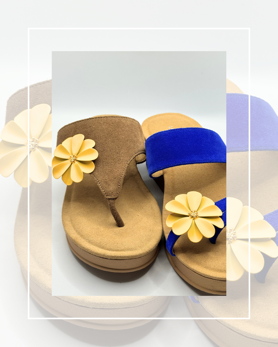 Clip On Metal Medium Flowers 6 Colours