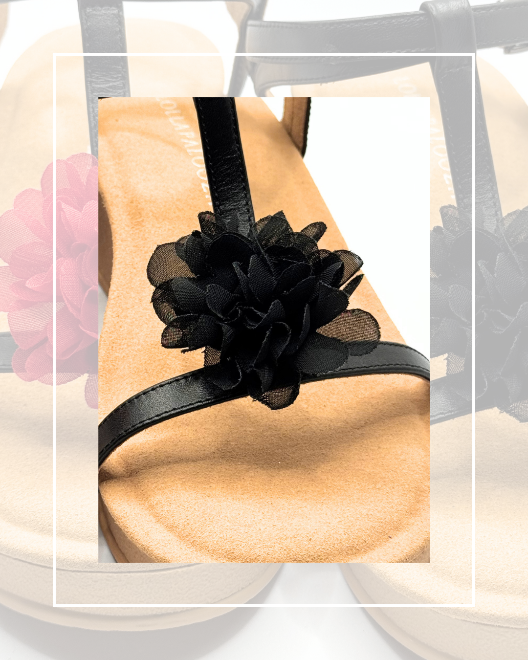 Clip On Material Medium Flowers in 7 Colours