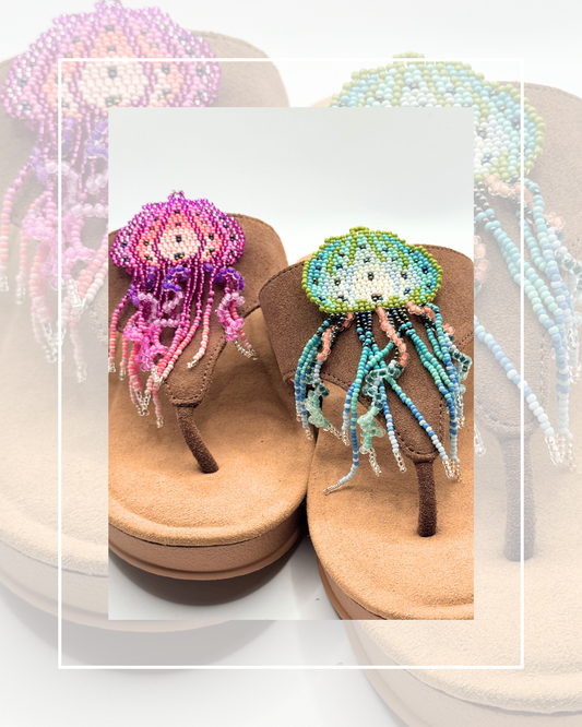 Clip On Long Beaded Jellyfish 3 Colours