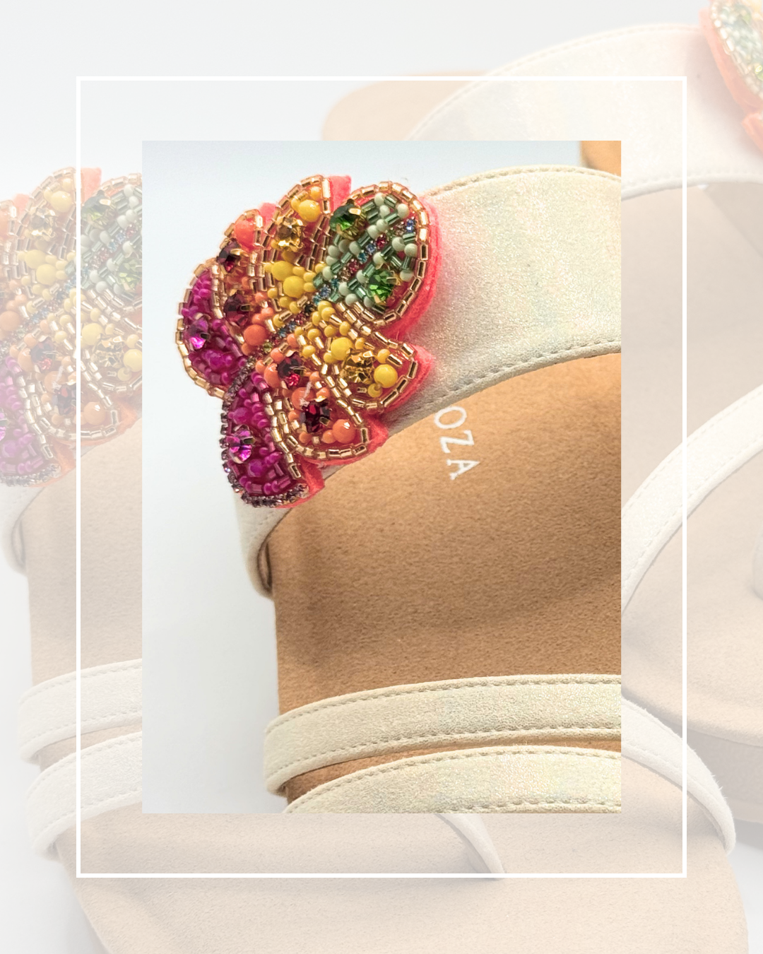 Clip On Beaded Colourful Leaf