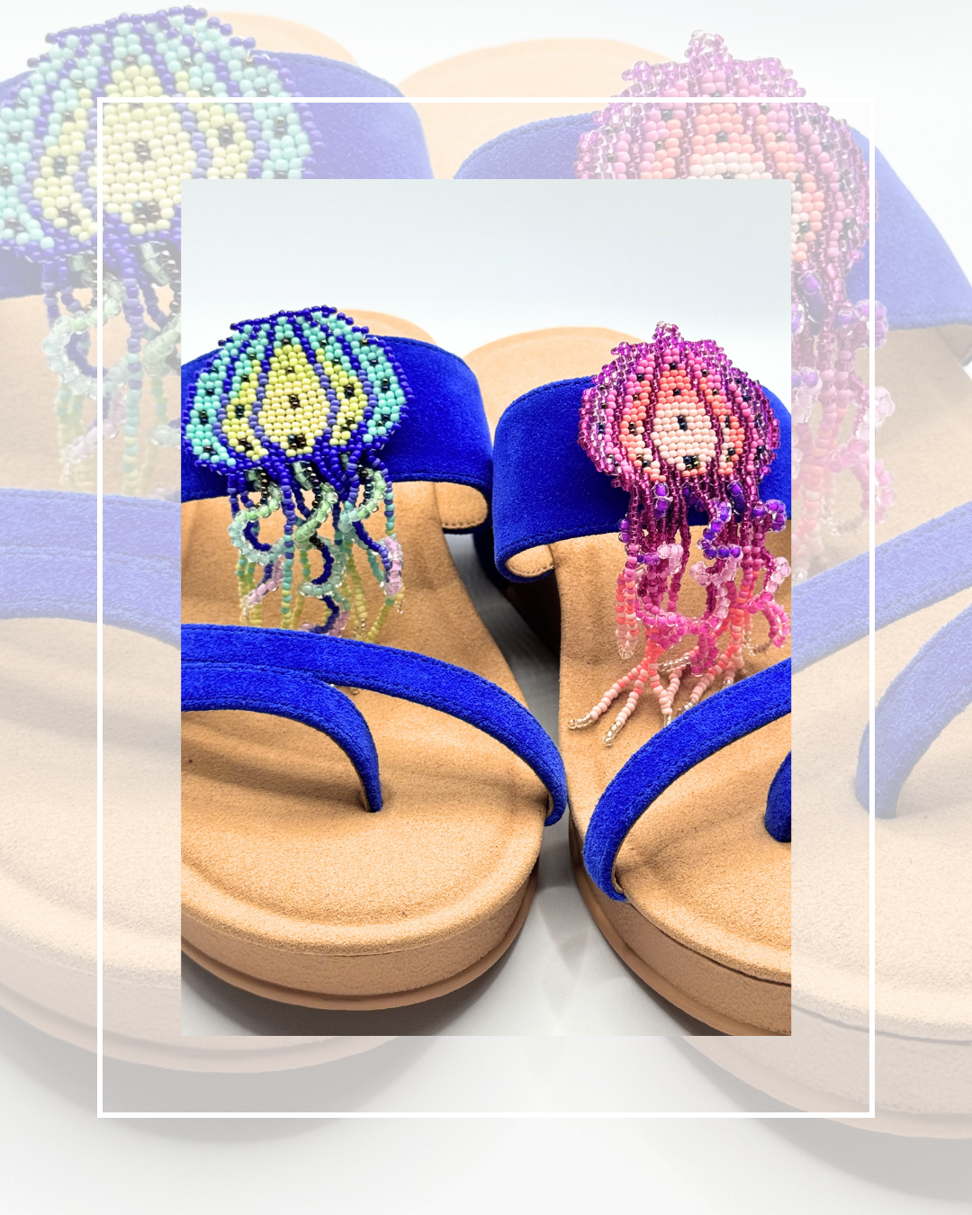 Clip On Long Beaded Jellyfish 3 Colours