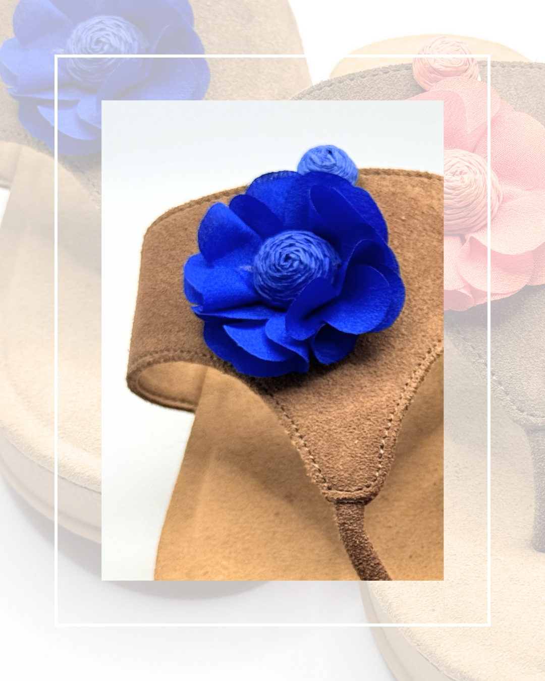 Clip On Material and Paper Flowers in 7 Colours