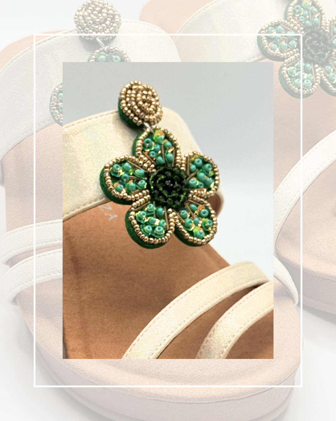 Clip On Beaded Flowers with 7 Colours