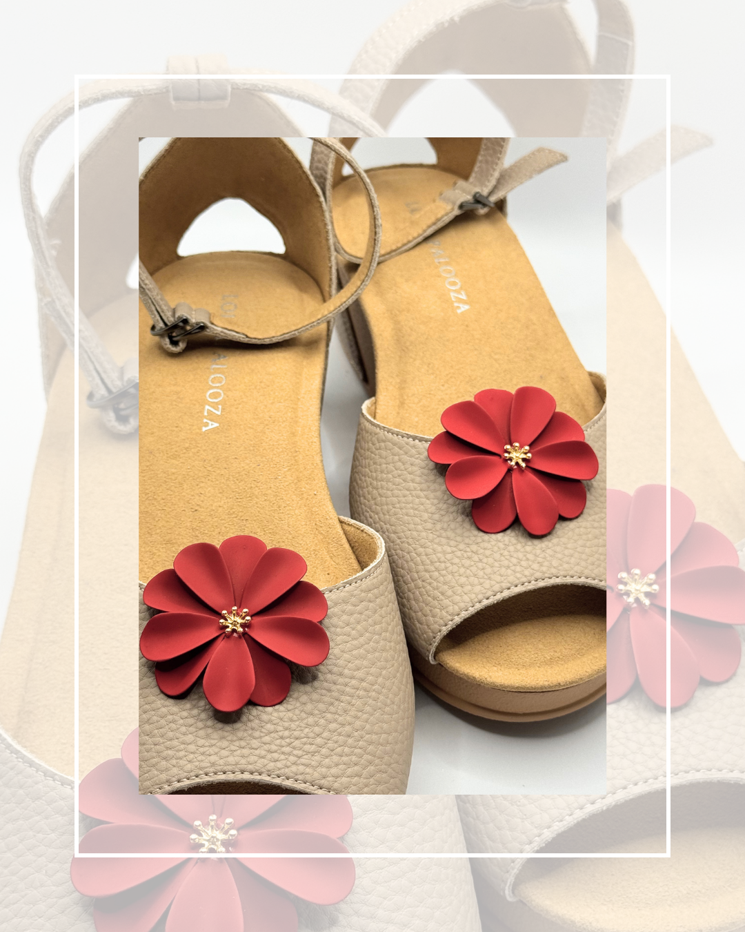 Clip On Metal Medium Flowers 6 Colours