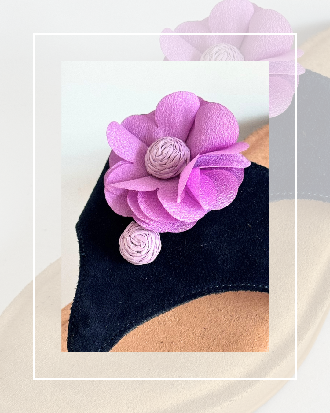Clip On Material and Paper Flowers in 7 Colours