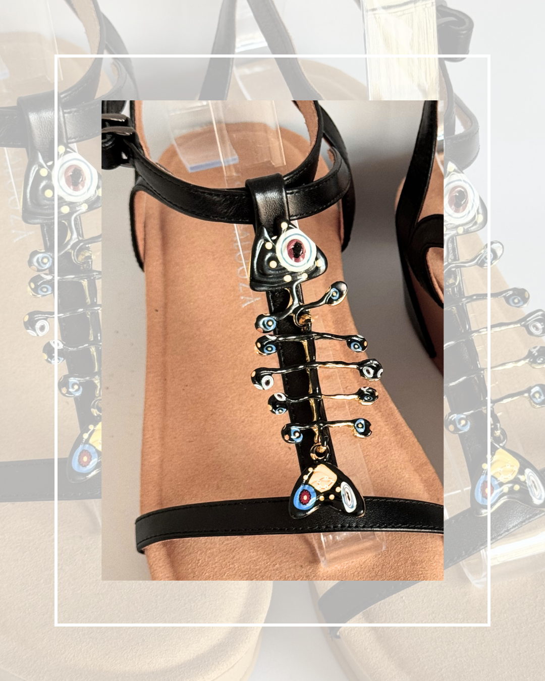 Clip on Black Arty Fish Bone