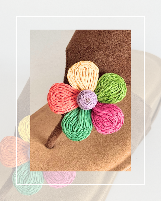 Clip On Multi Coloured Paper Daisy Flower