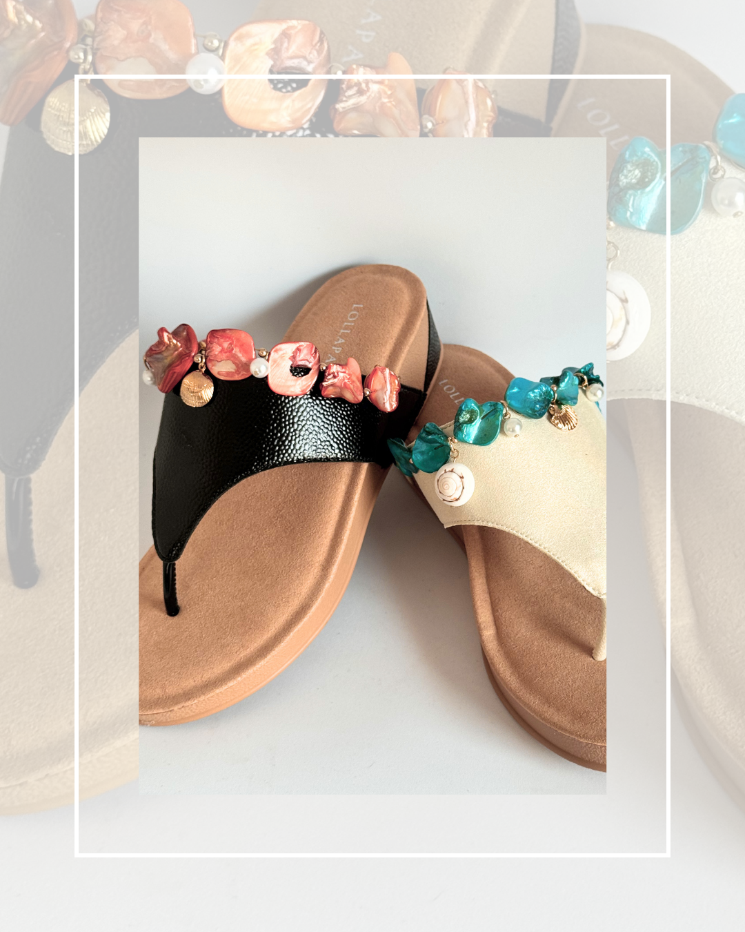 Clip on Fake Corals and Shells 2 Colours