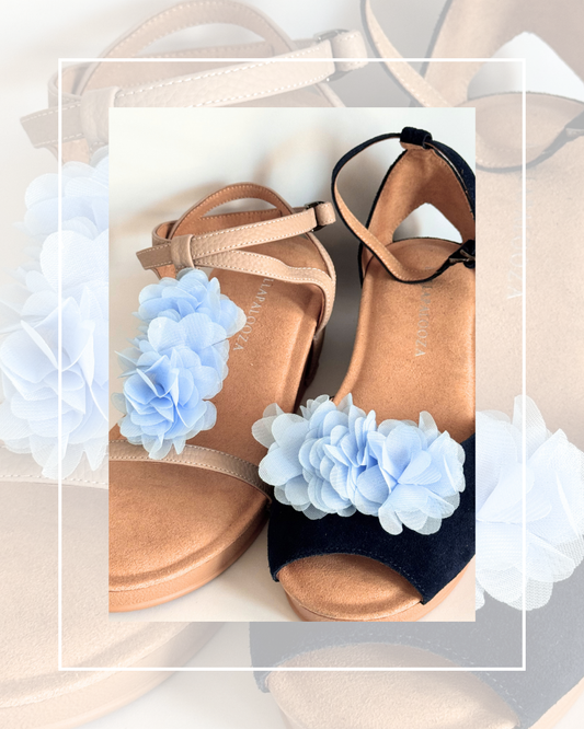 Clip On Light Blue Material Petals