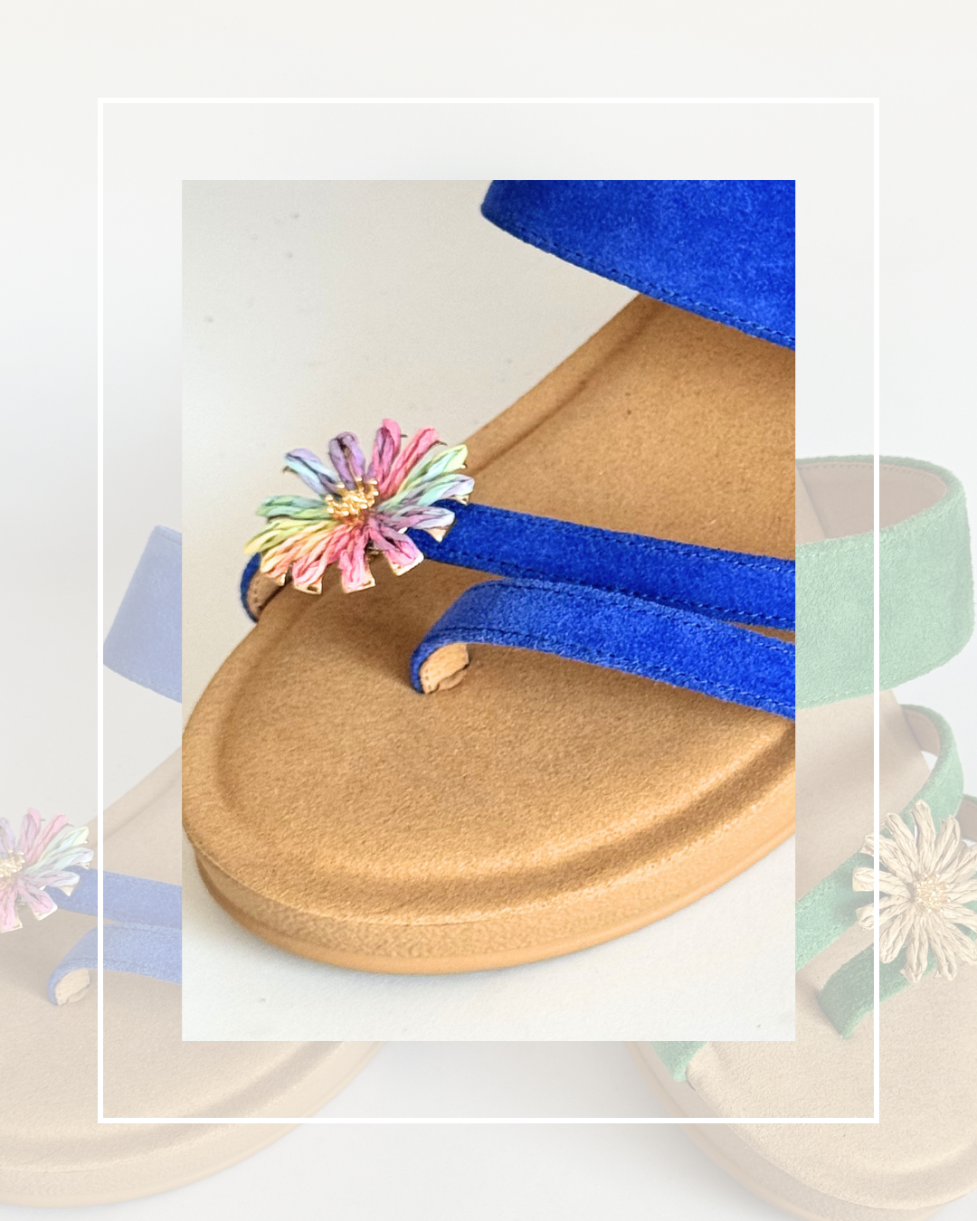 Clip on Toe Paper Flowers 3 Colours