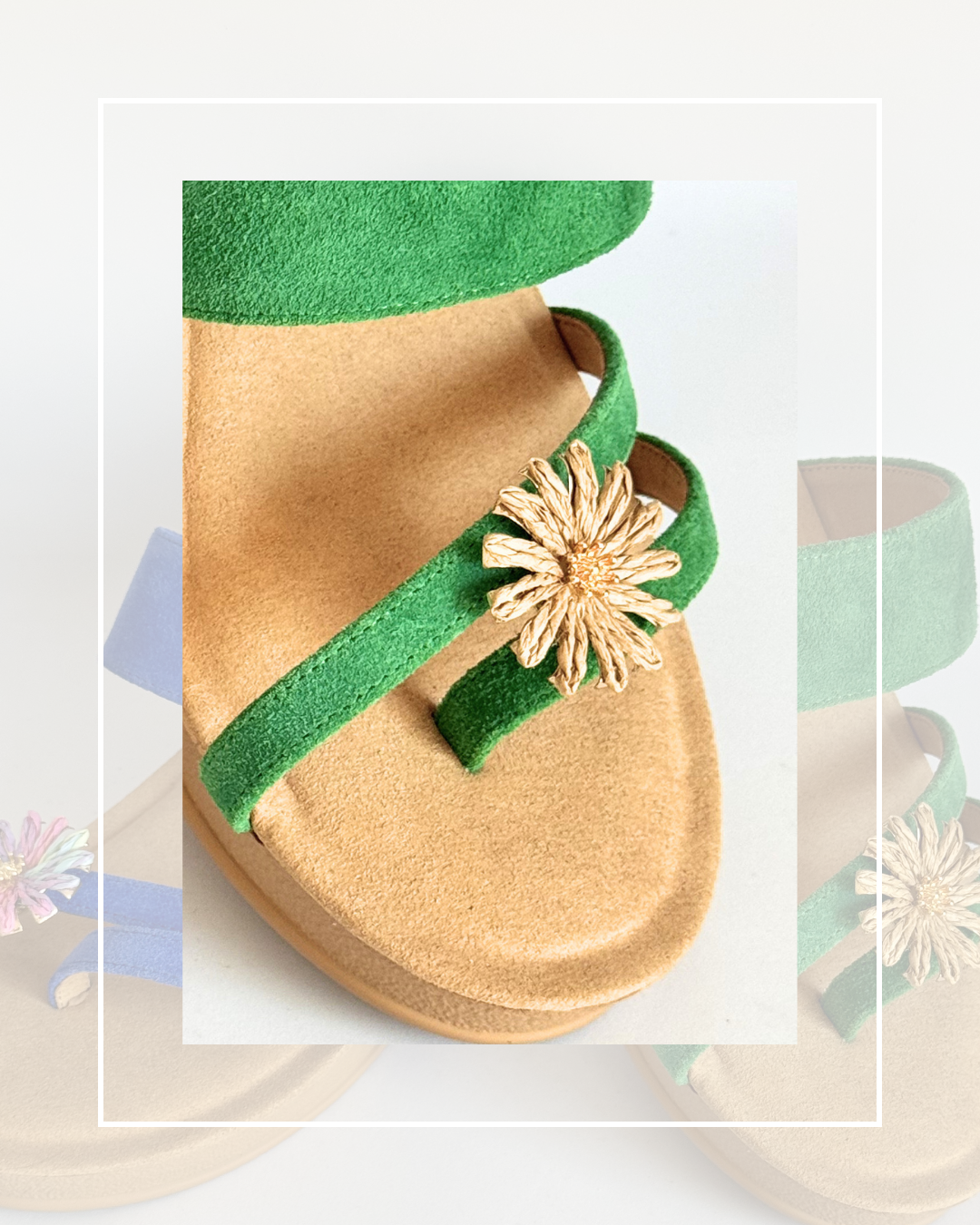 Clip on Toe Paper Flowers 3 Colours