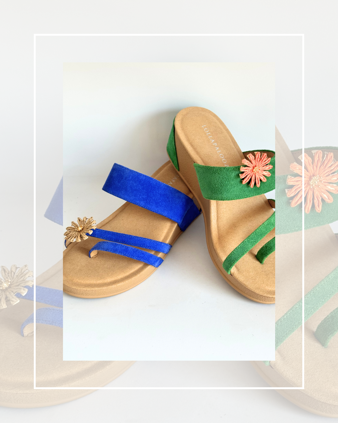 Clip on Toe Paper Flowers 3 Colours