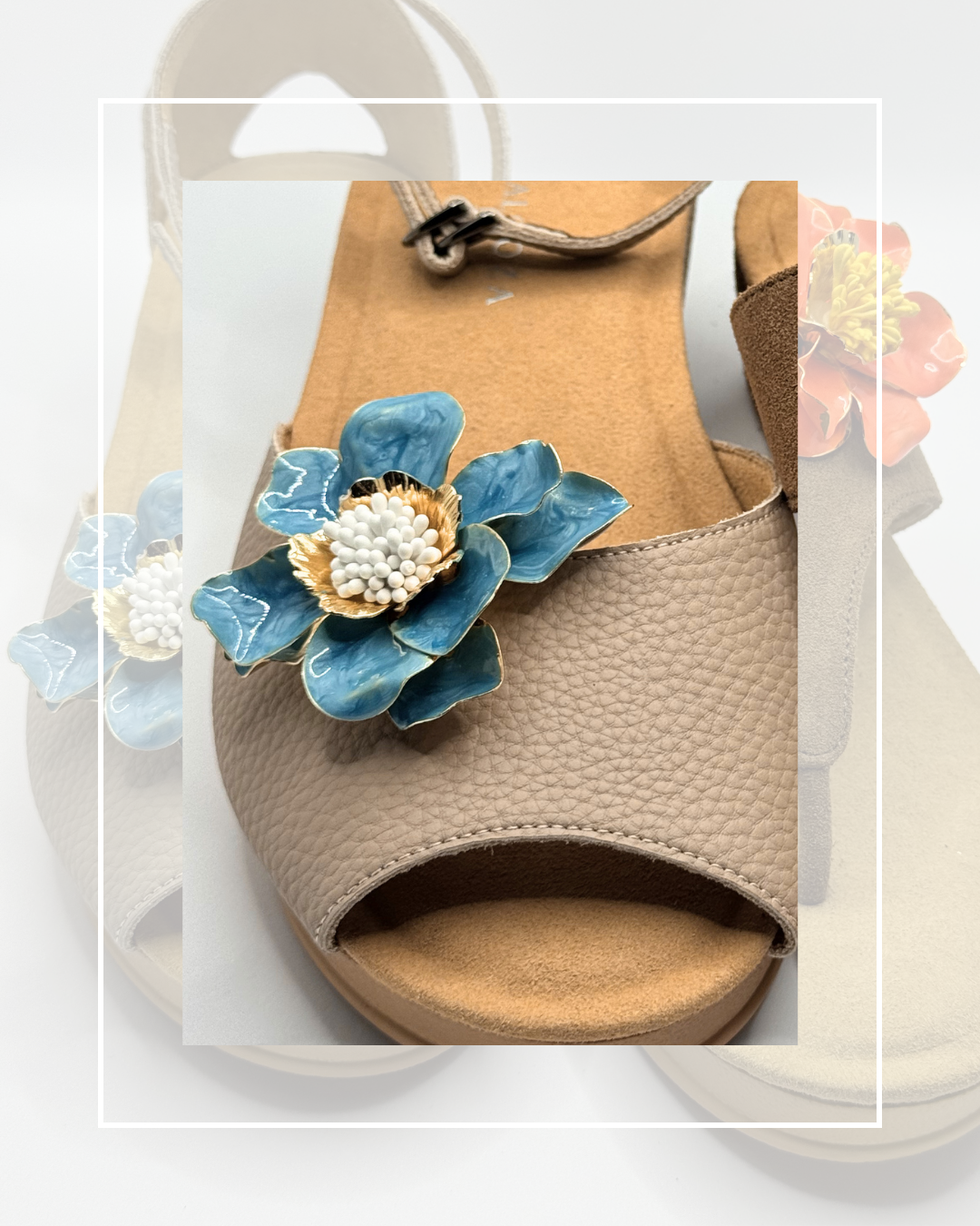 Clip On Cream Metal Large Flowers 4 Colours Medium 3 Colours