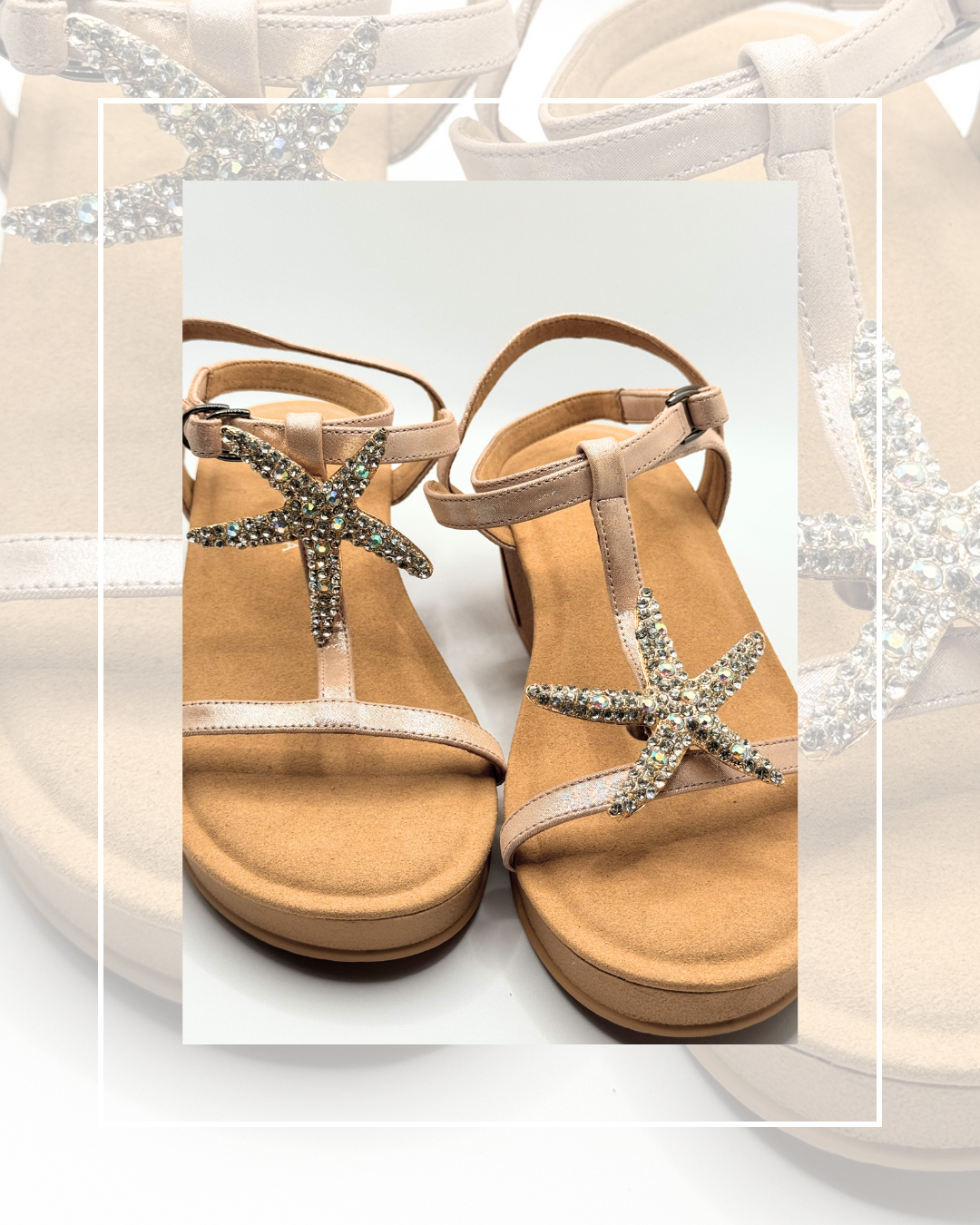 Clip On Large Metal Sparkly Starfish