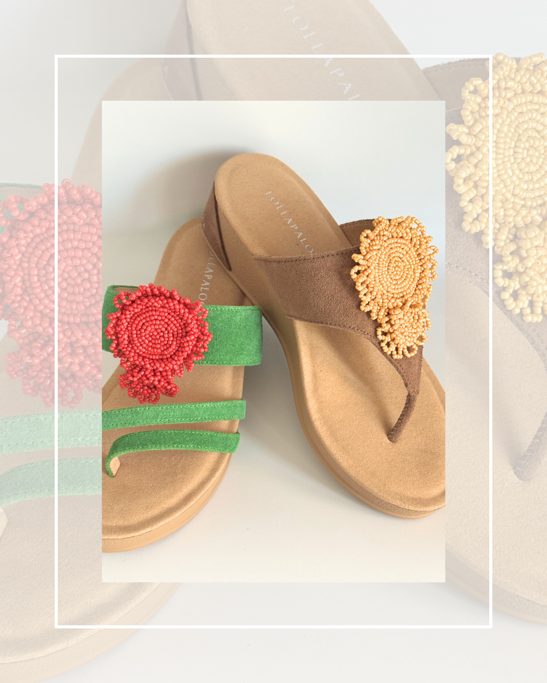 Clip On Beaded Discs in 4 Colours