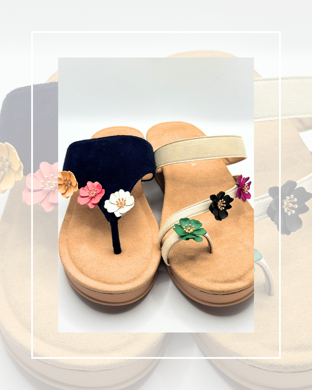Clip On Metal Individual Flowers Set of 2 Small 6 Colours