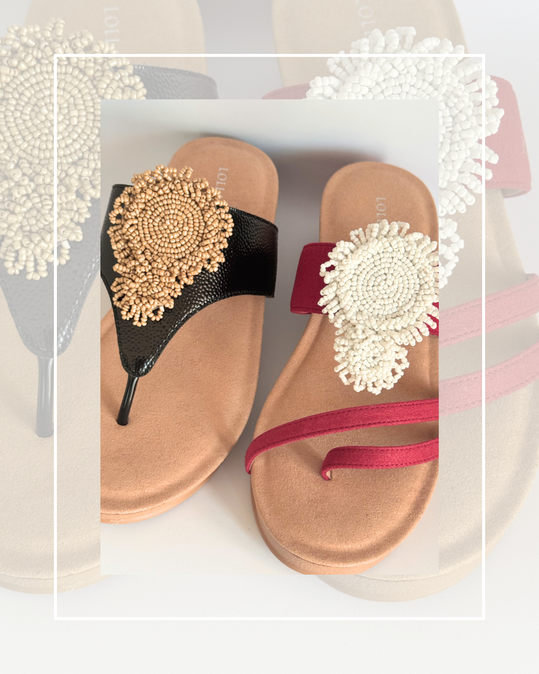 Clip On Beaded Discs in 4 Colours