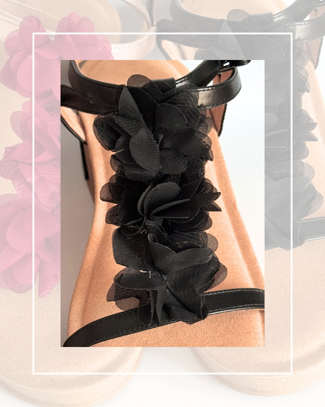 Clip on Long Strip Material Flowers Side Clips