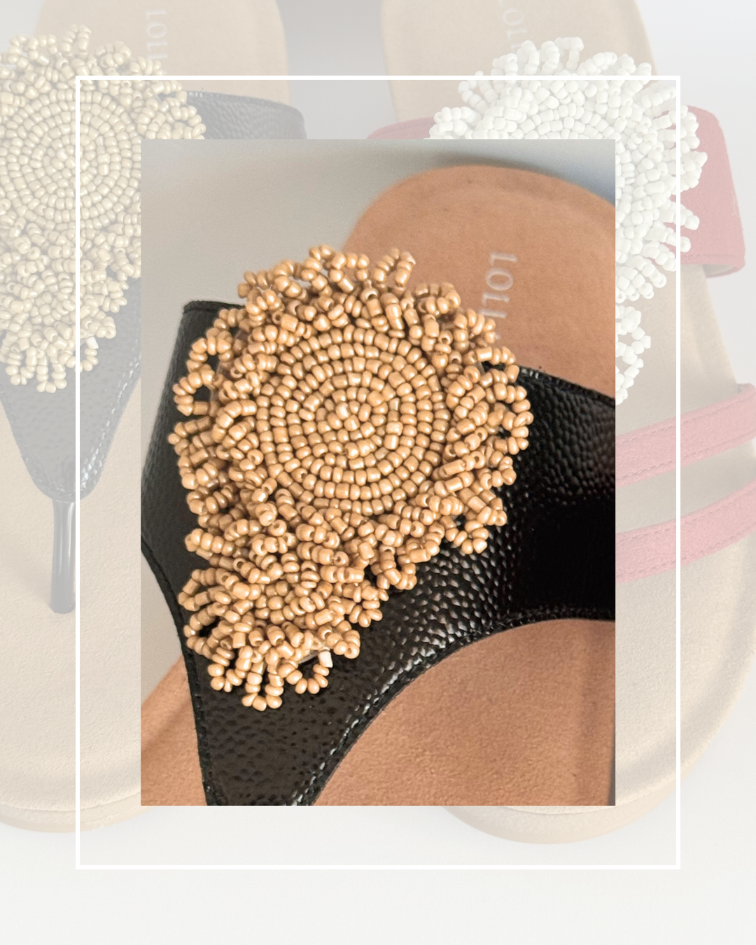 Clip On Beaded Discs in 4 Colours