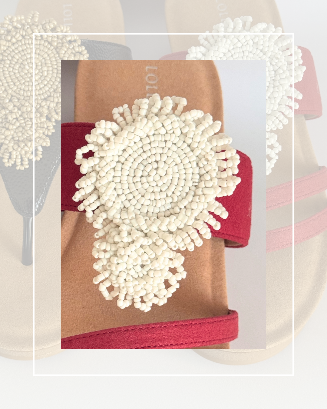 Clip On Beaded Discs in 4 Colours