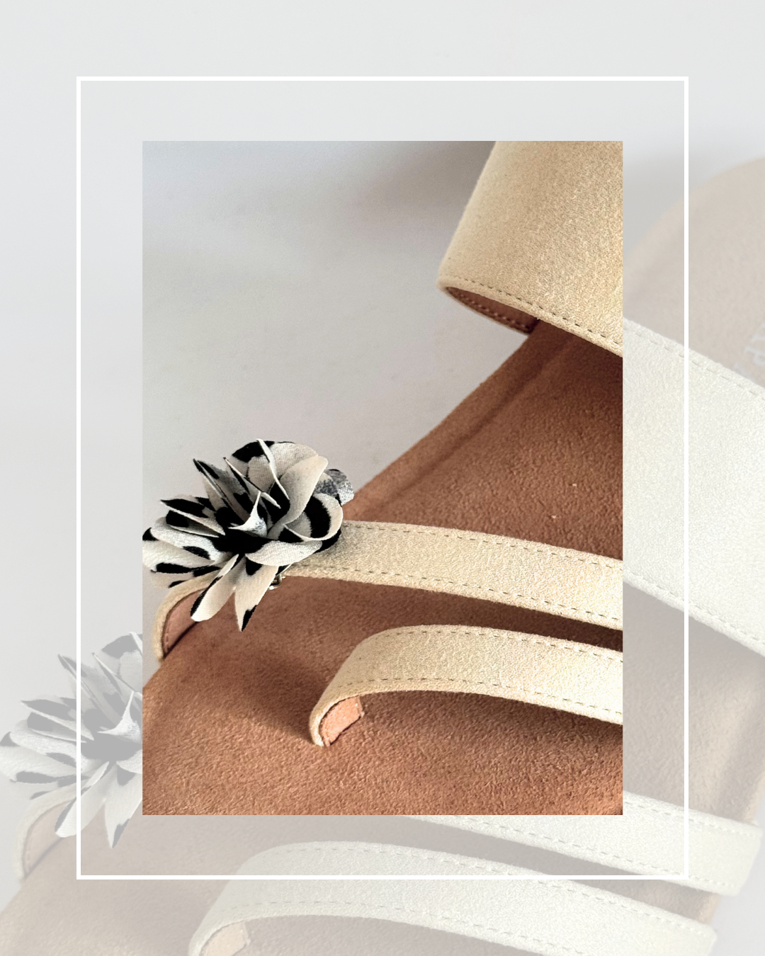 Clip On Small Animal Print Material Flowers 3 Colours