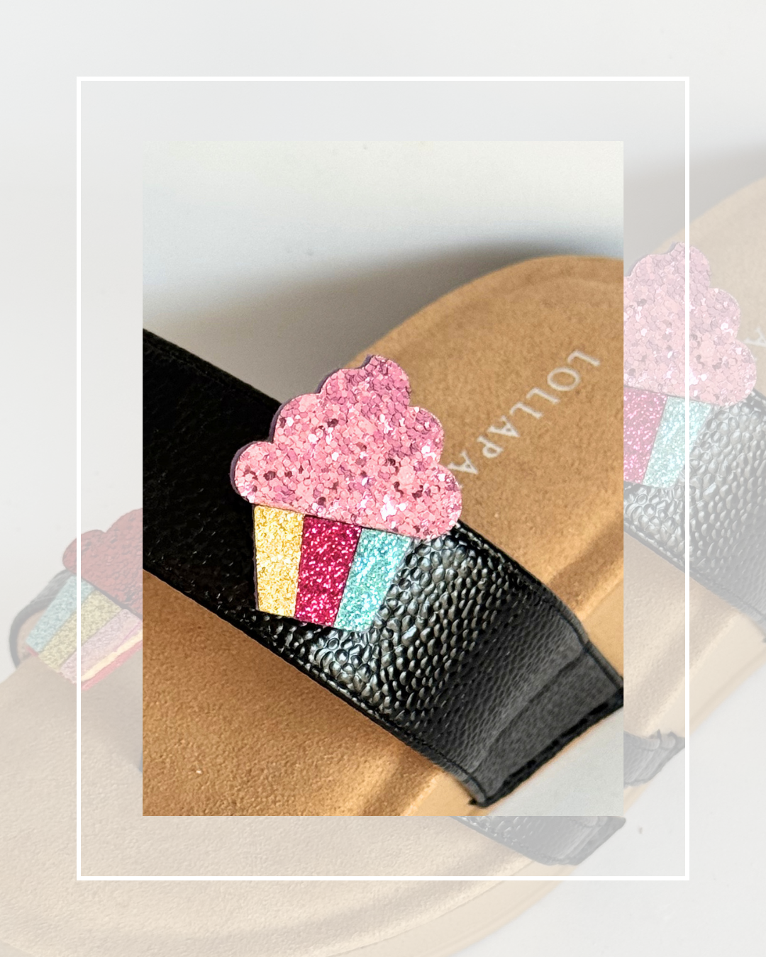 Clip On Birthday Glitter Cupcakes 4 Colours