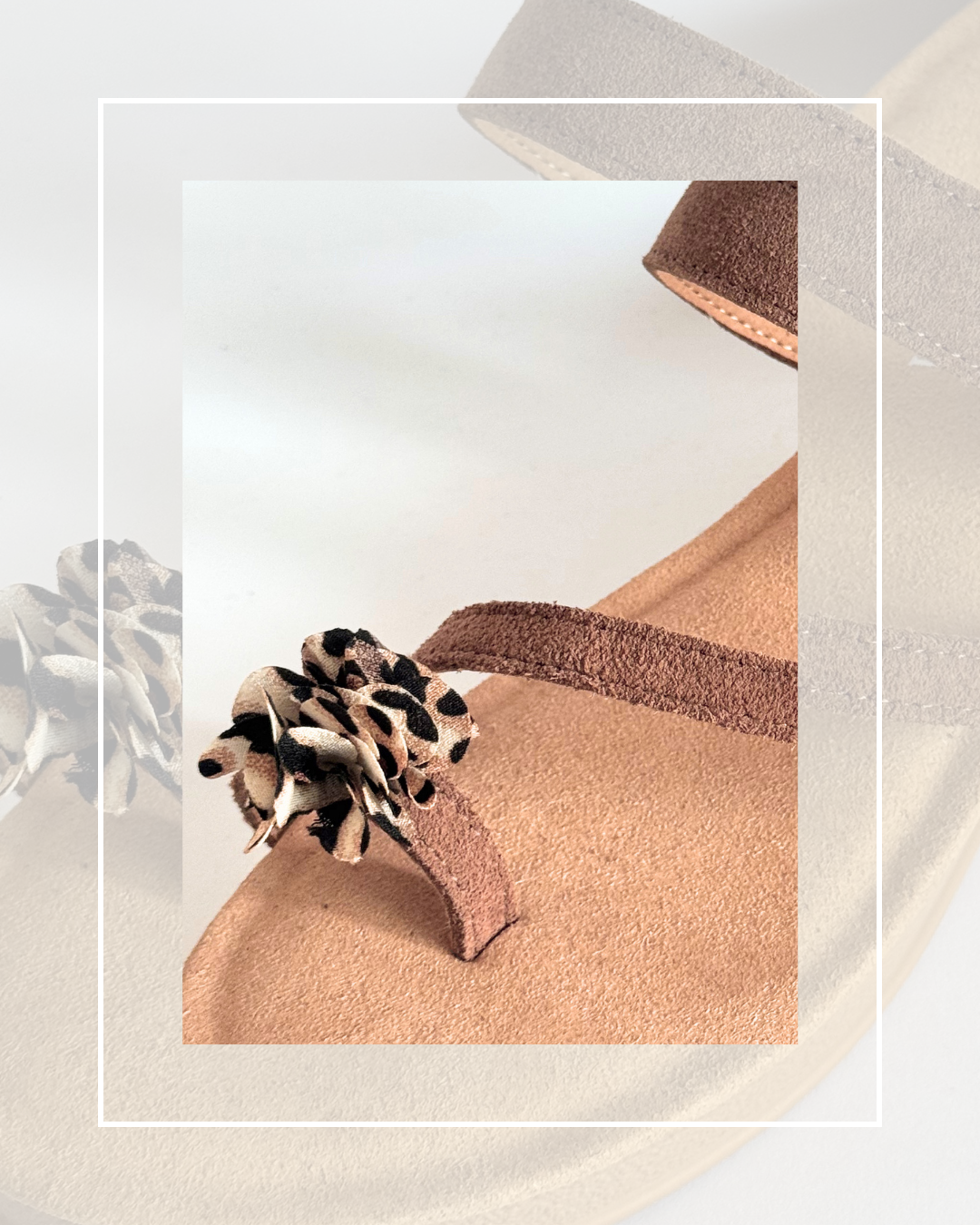 Clip On Small Animal Print Material Flowers 3 Colours
