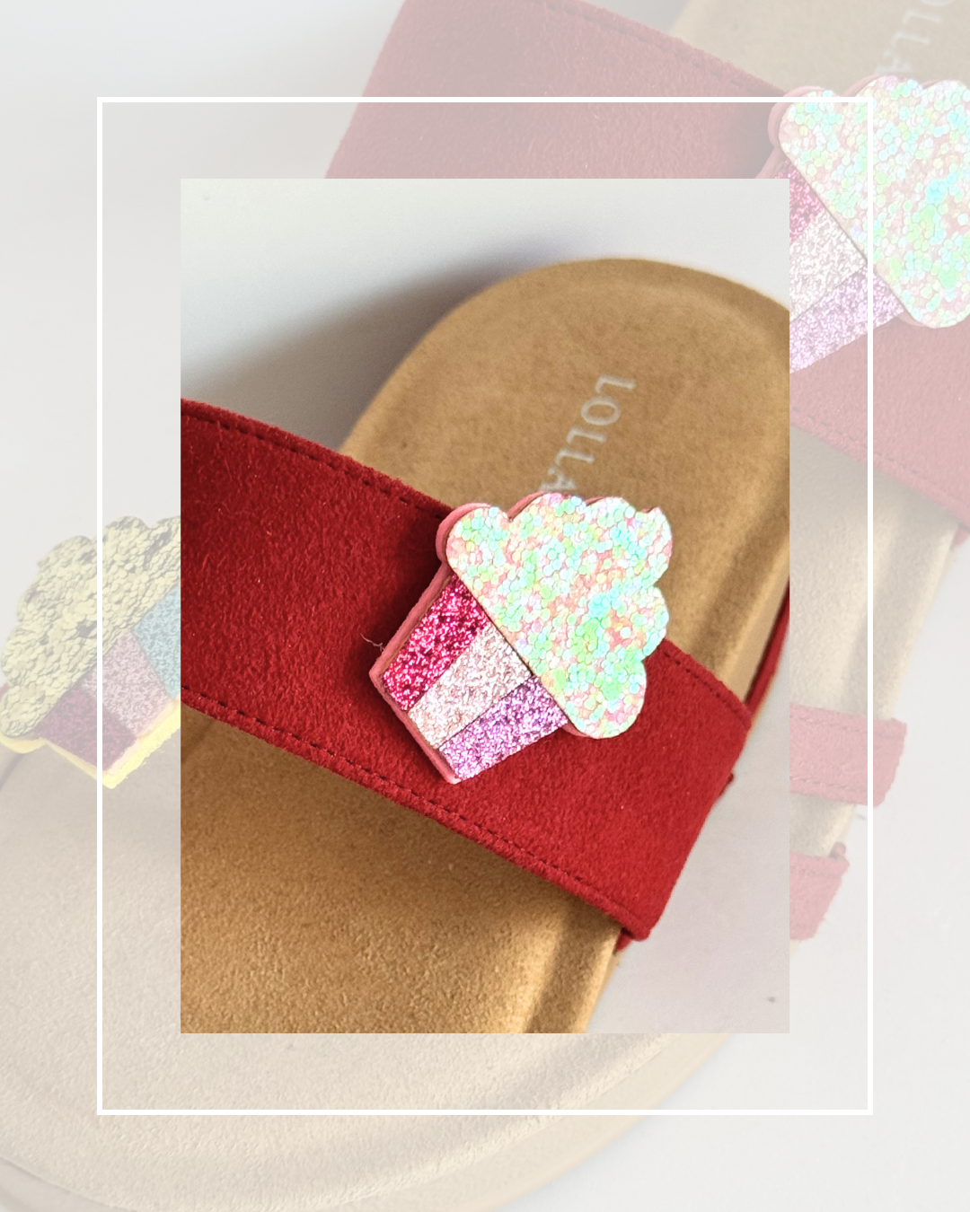 Clip On Birthday Glitter Cupcakes 4 Colours
