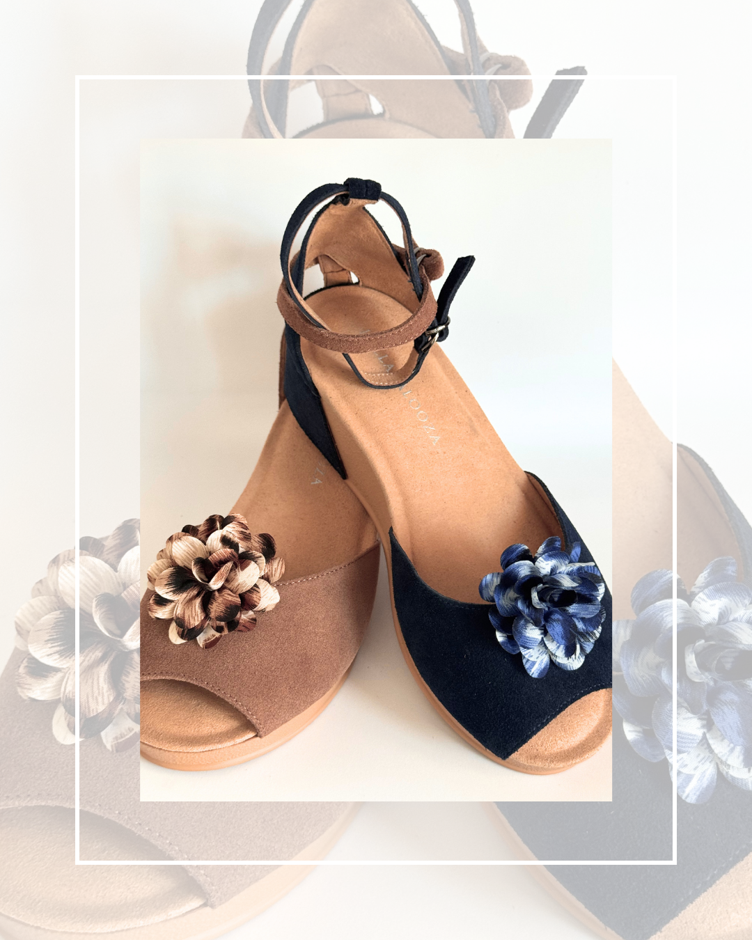 Clip On Animal Print Material Flowers Medium 2 Colours
