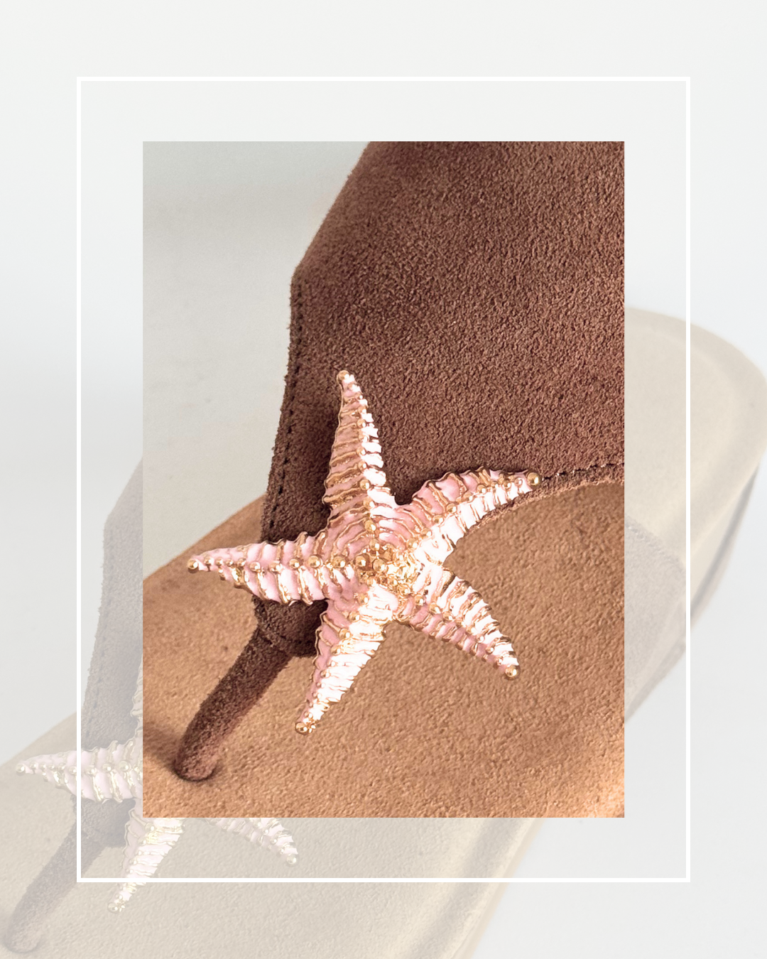 Clip On Pink Gold Starfish