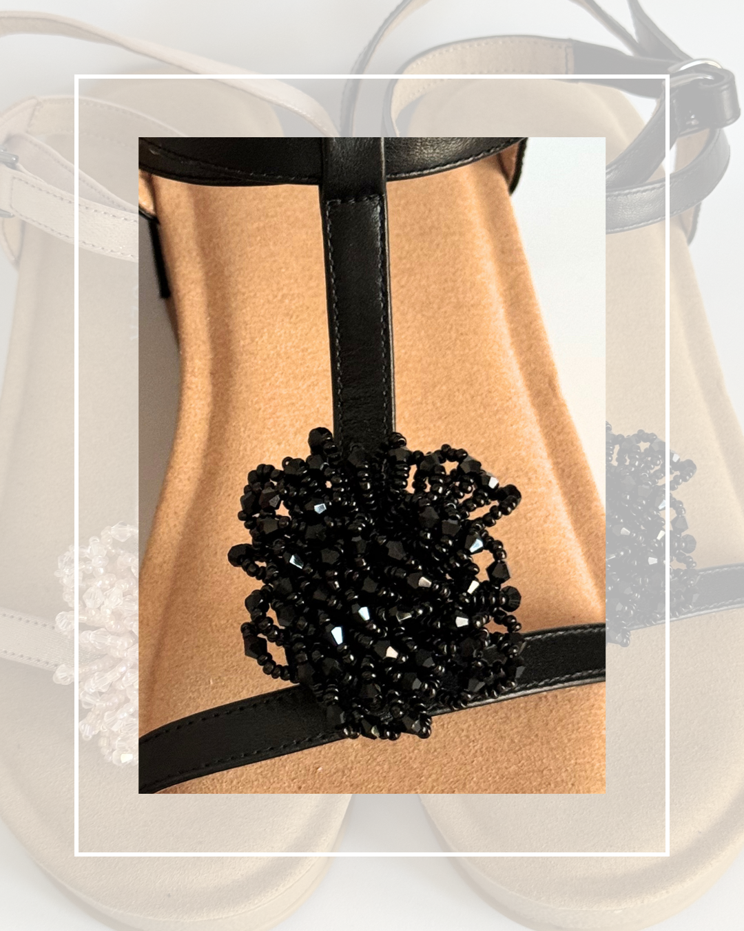 Clip On Beaded Flower Shape in 3 Colours