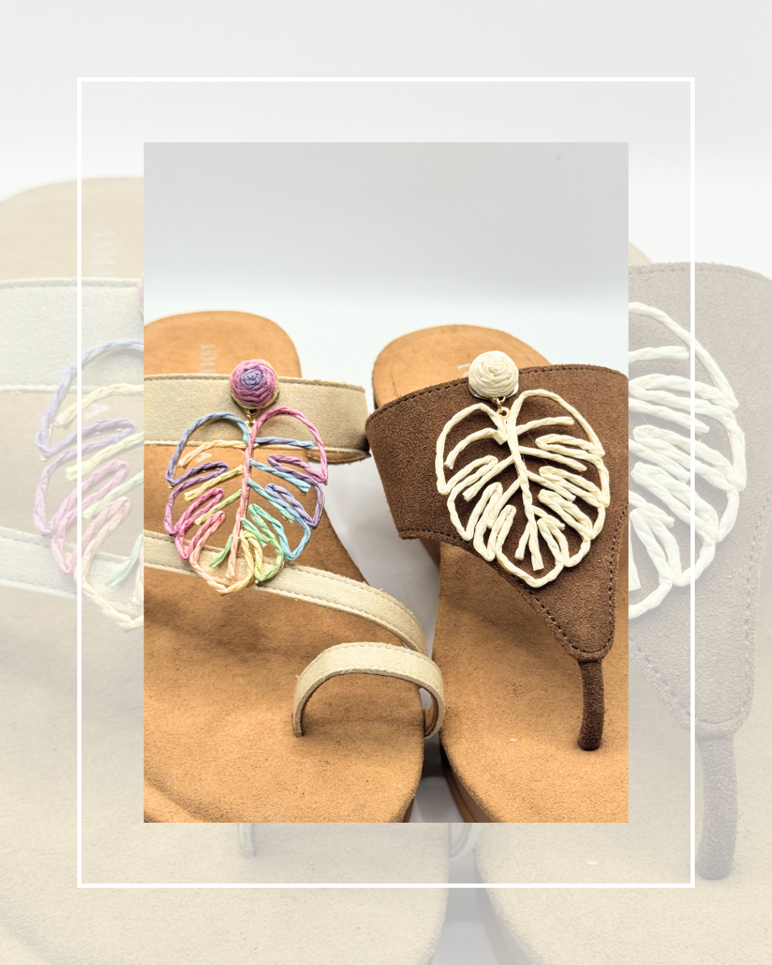 Clip On Paper Outline Leaf Gold Trim 3 Colours