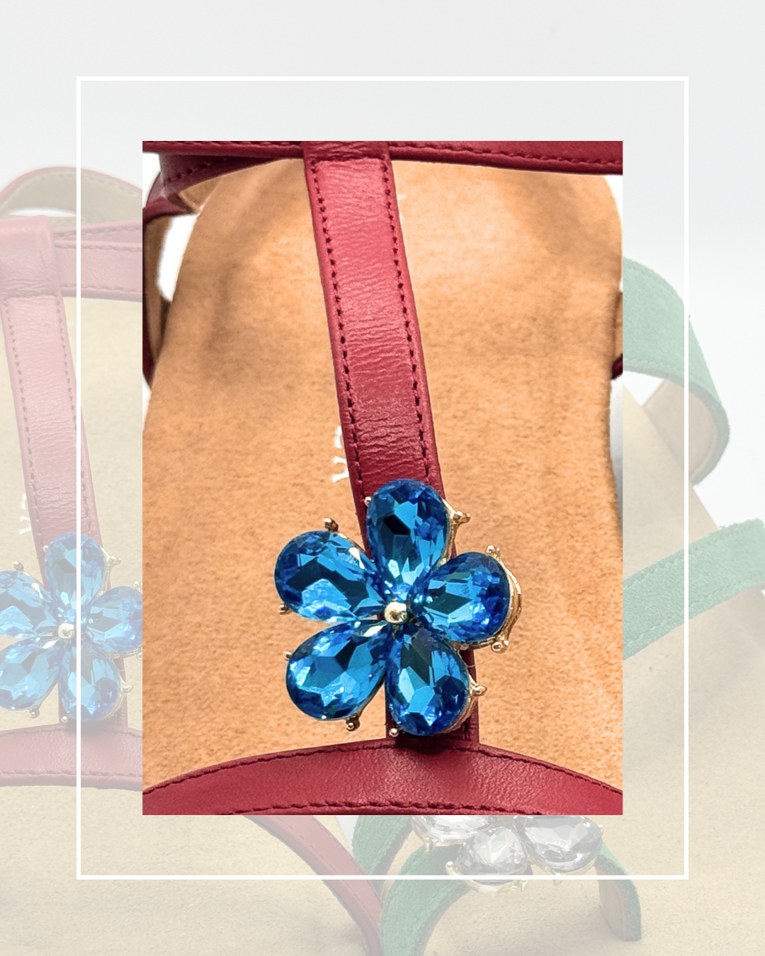 Clip On Gem Flowers in Two Colours