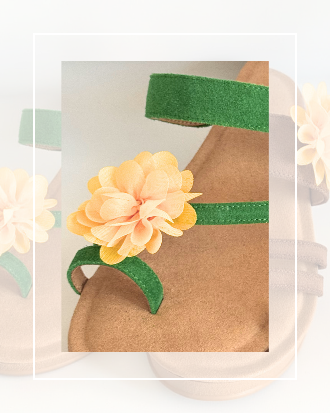 Clip On Material Medium Flowers in 7 Colours