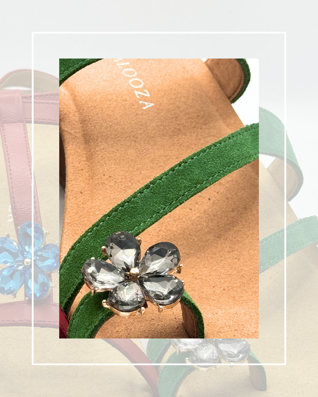 Clip On Gem Flowers in Two Colours