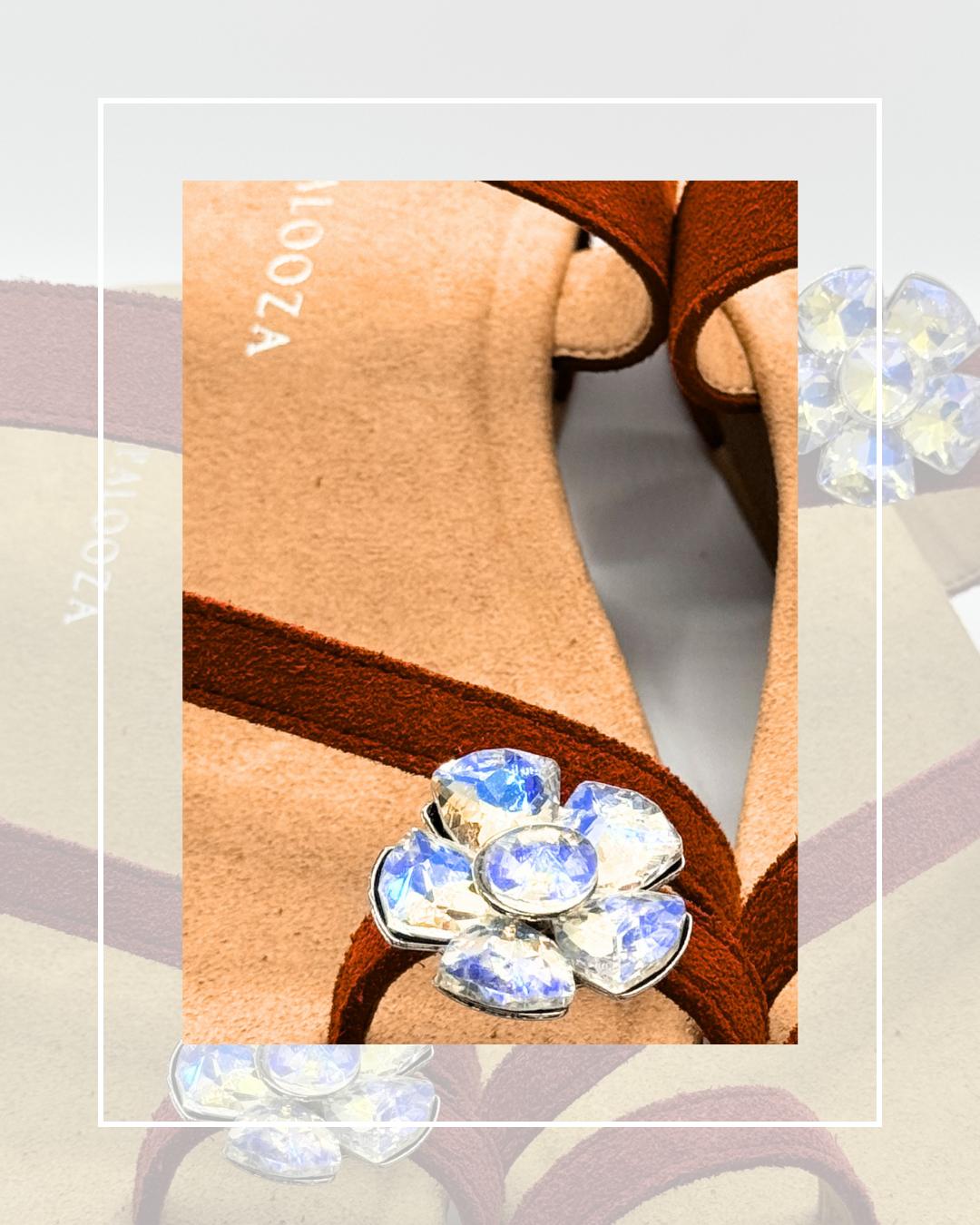 Clip On One Clear Gem Flower Toe Ring