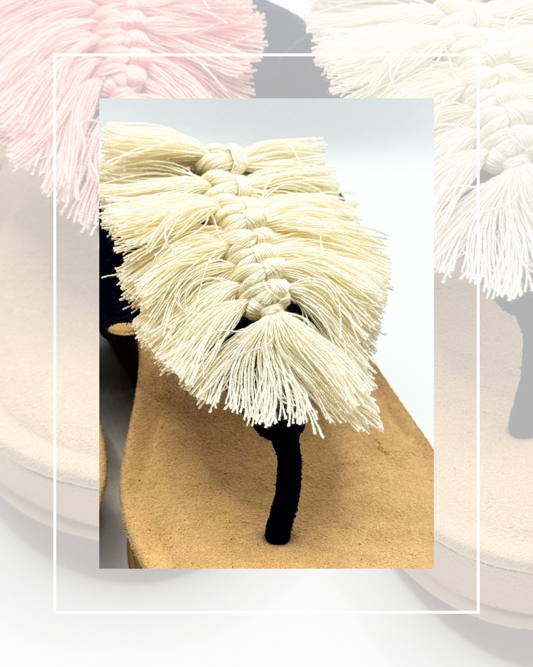 Clip On Cotton Macrame Fringes 4 Colours
