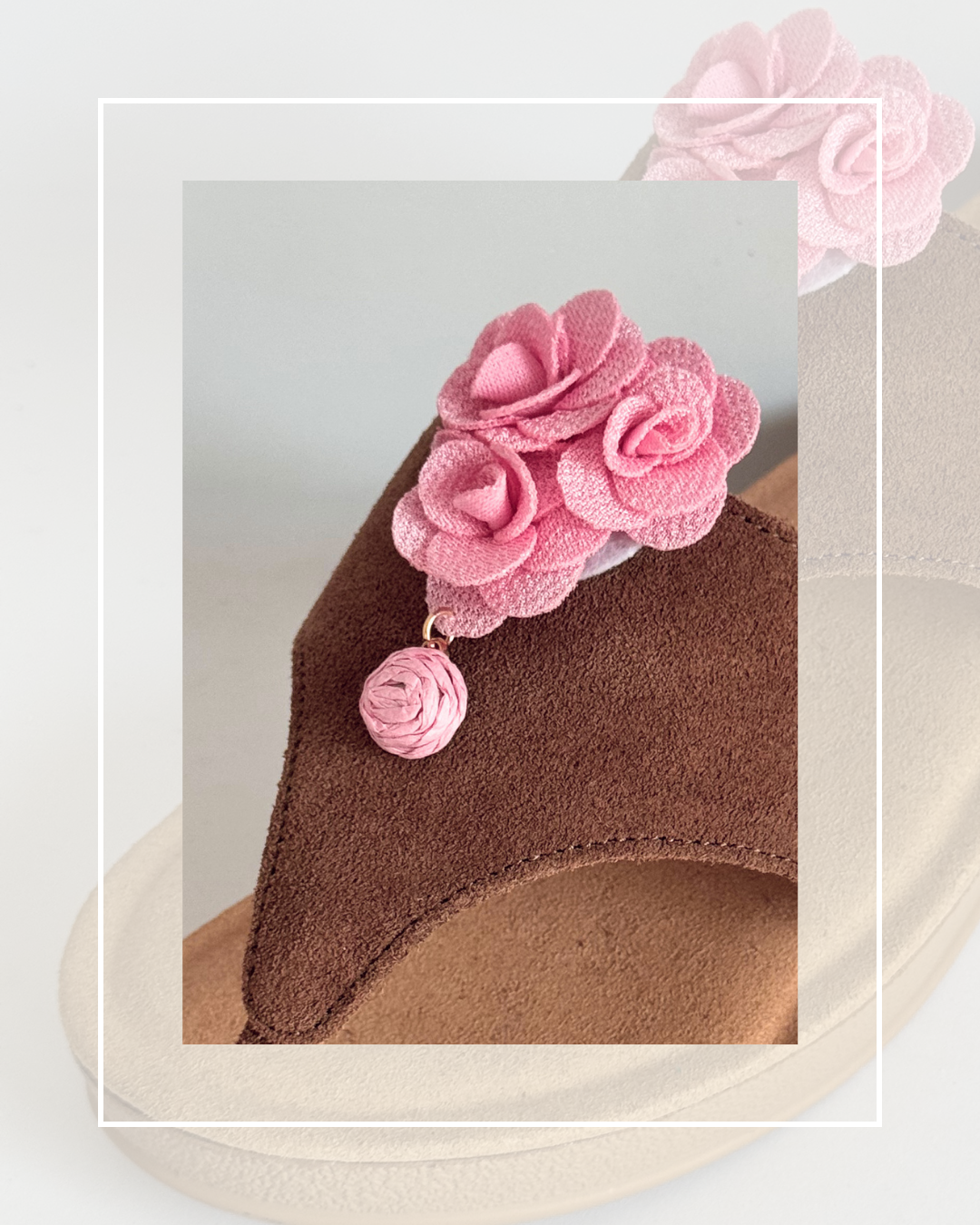 Clip On Trio of Material Flowers in 3 Colours