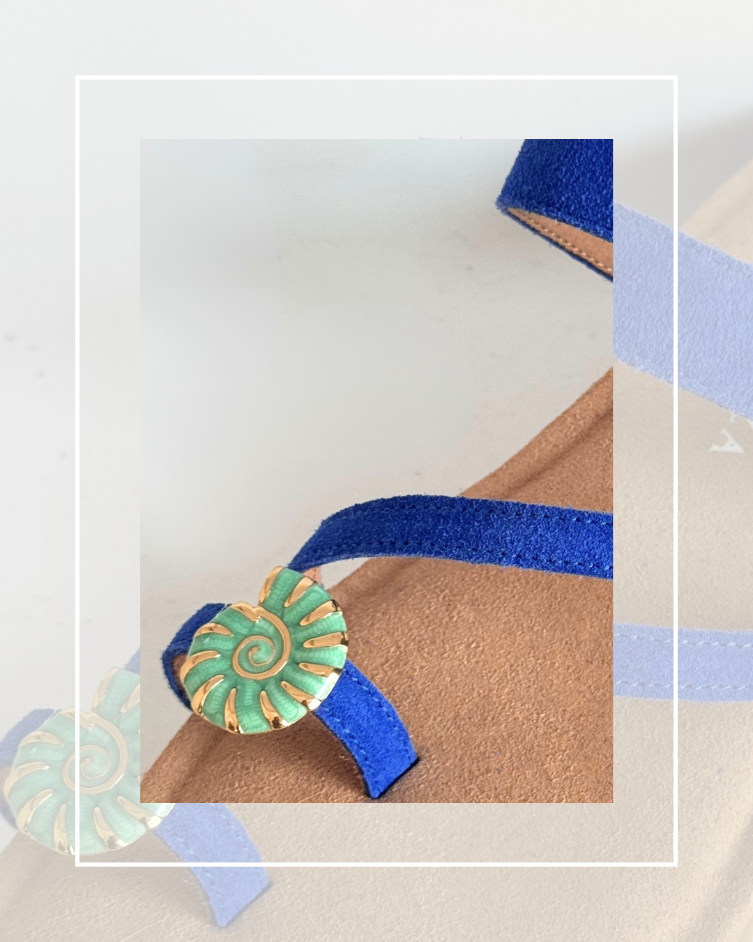 Clip on Small Gold Enamel Shells 3 Colours