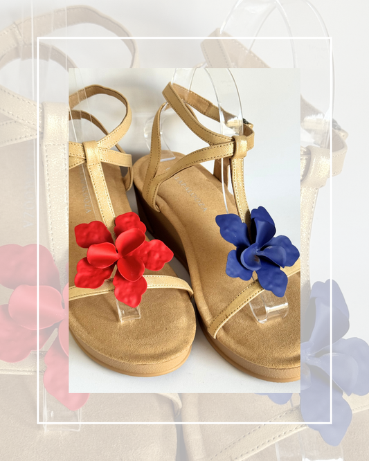 Clip On Metal Scalloped Frangipani 4 Colours