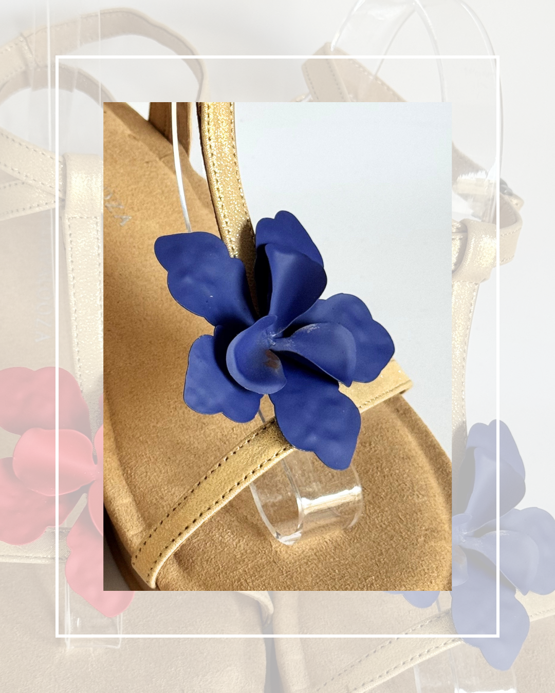 Clip On Metal Scalloped Frangipani 4 Colours
