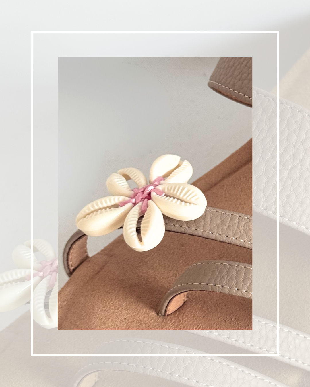 Clip on Real Shell Flowers 2 Colours