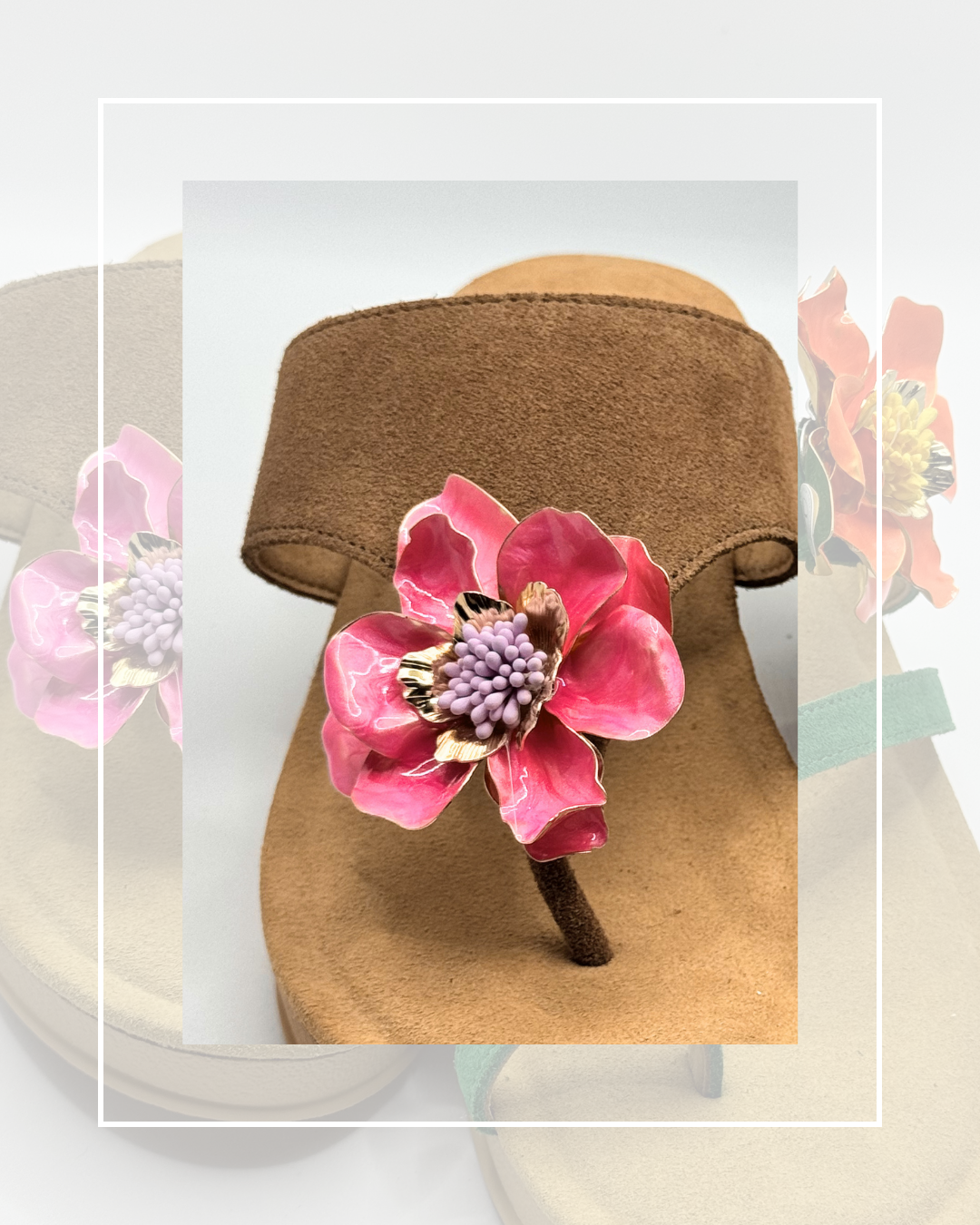 Clip On Cream Metal Large Flowers 4 Colours Medium 3 Colours