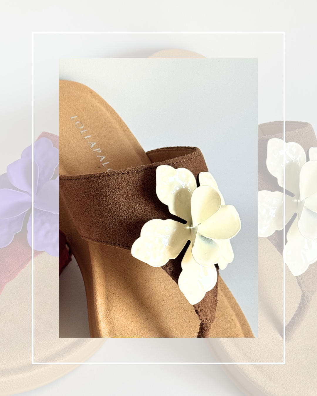 Clip On Metal Scalloped Frangipani 4 Colours