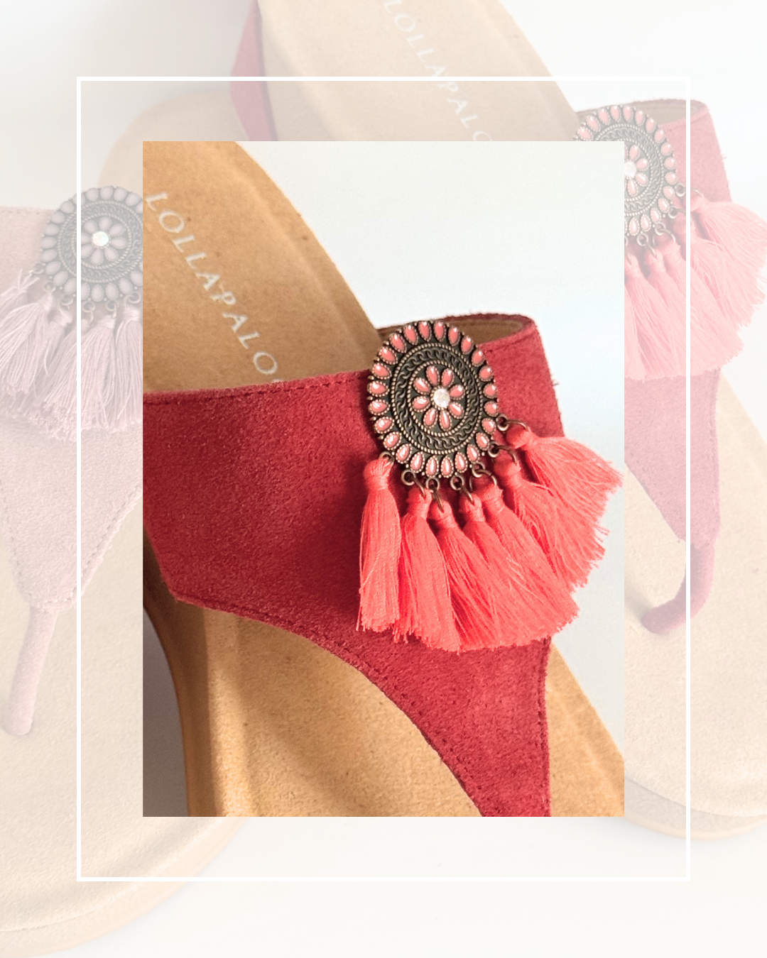 Clip On Boho Style Coins with 6 Fringe Tassels 8 Colours