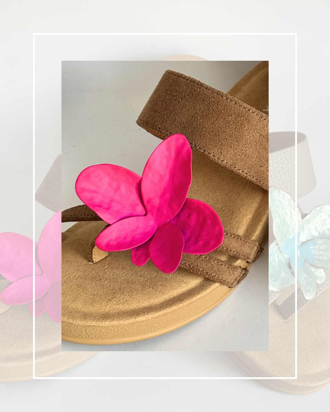 Clip On Metal Butterfly Orchid 3 Colours
